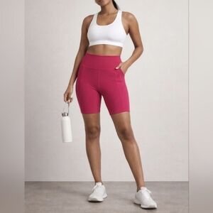 *Bundle* TWO Girlfriend Collective Biker Shorts In Pink And Chartreuse